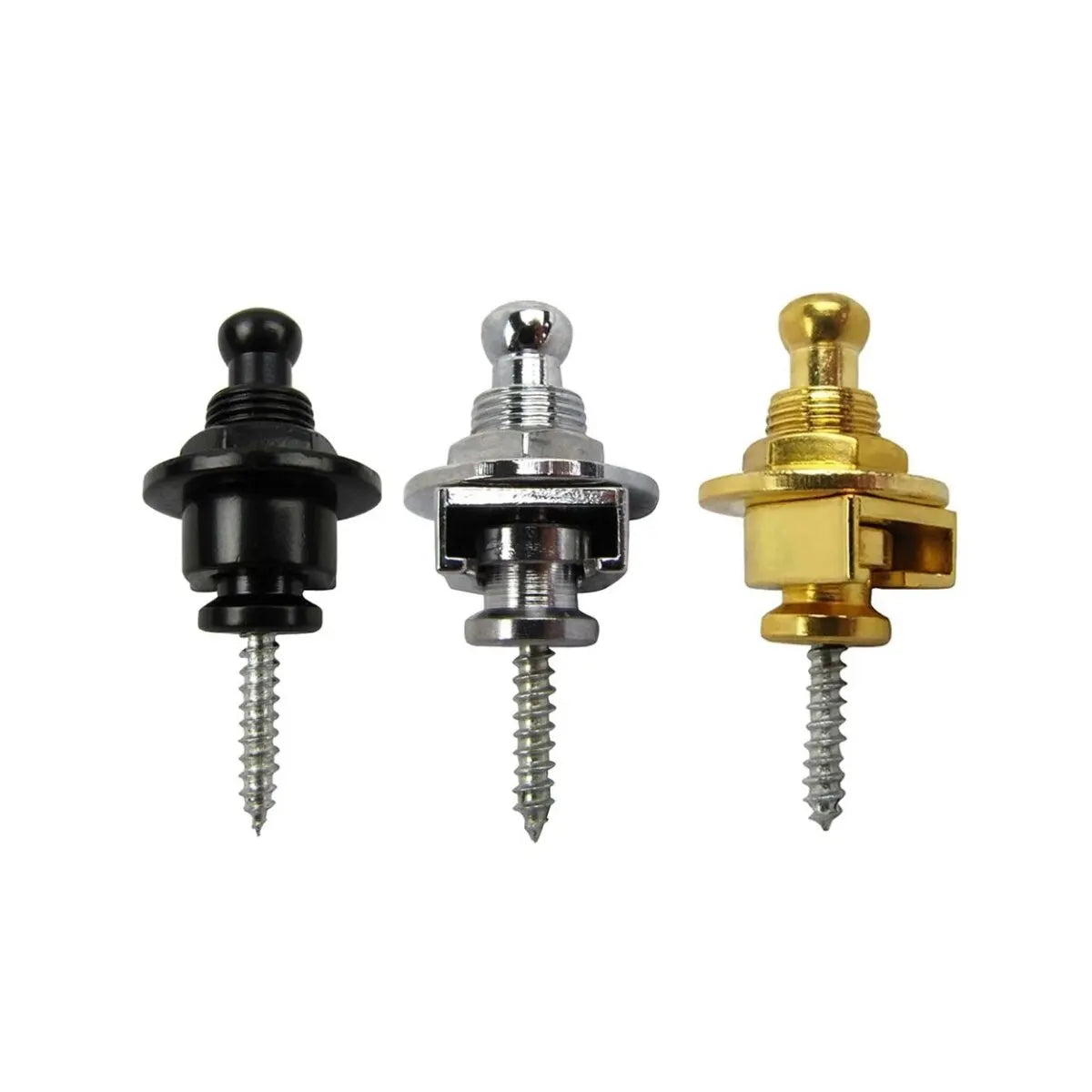 Pines de Correa Premium Metal – 1 o 2 Unidades | Strap Locks para Guitarra y Bajo | 3 Colores