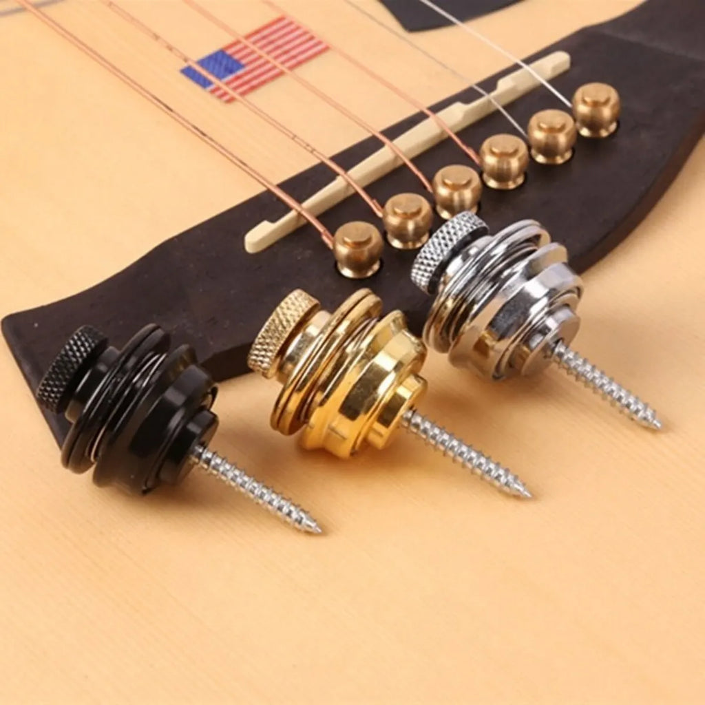 Strap Lock Miwayer Metal – Seguridad para Correa de Guitarra, Bajo y Ukulele