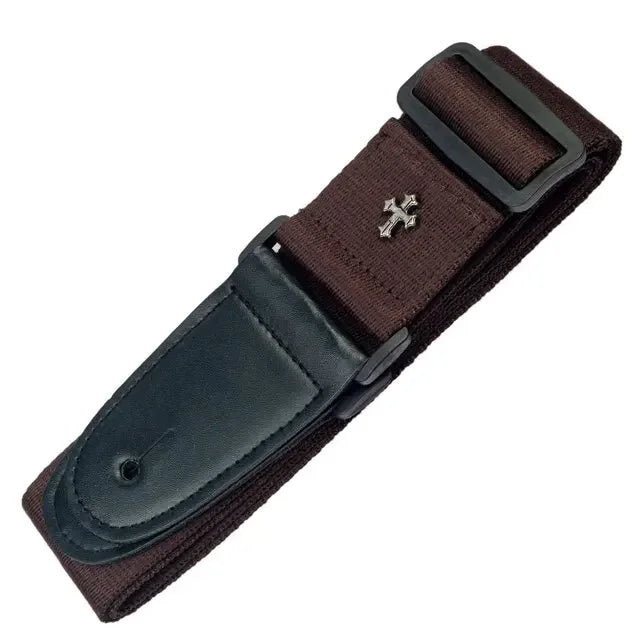 Correa Ajustable para Guitarra y Bajo – Algodón y Cuero