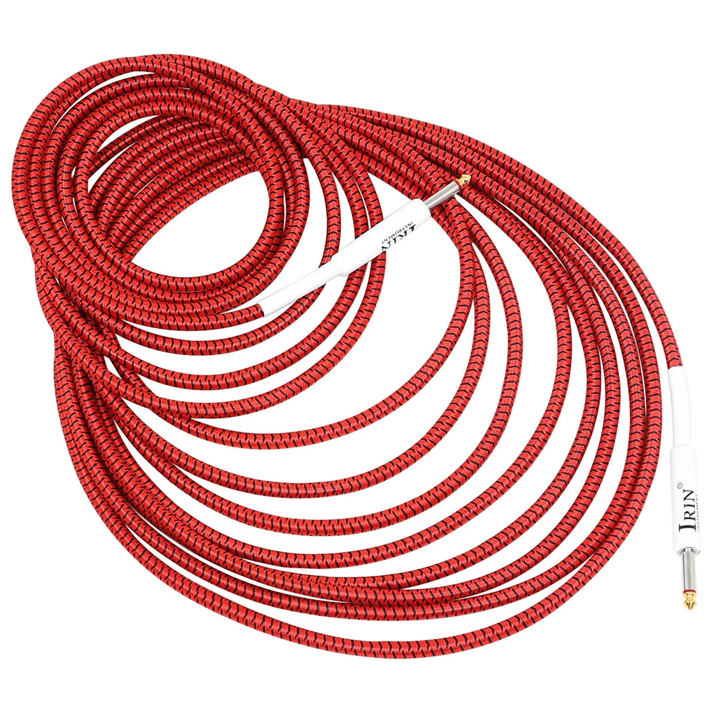 Cable de Guitarra IRIN Cobre Puro 6.35mm – 3/6/10M Anti-Ruido