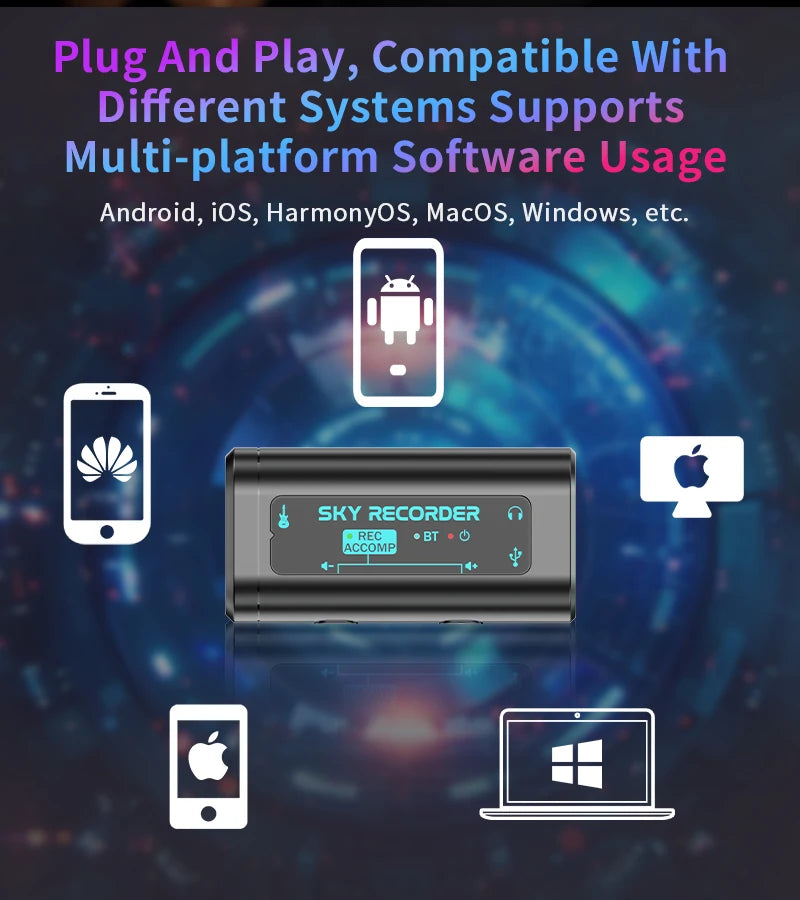Interfaz de audio Portable HD- USB-C Multi-Systema, Grabación y Streaming