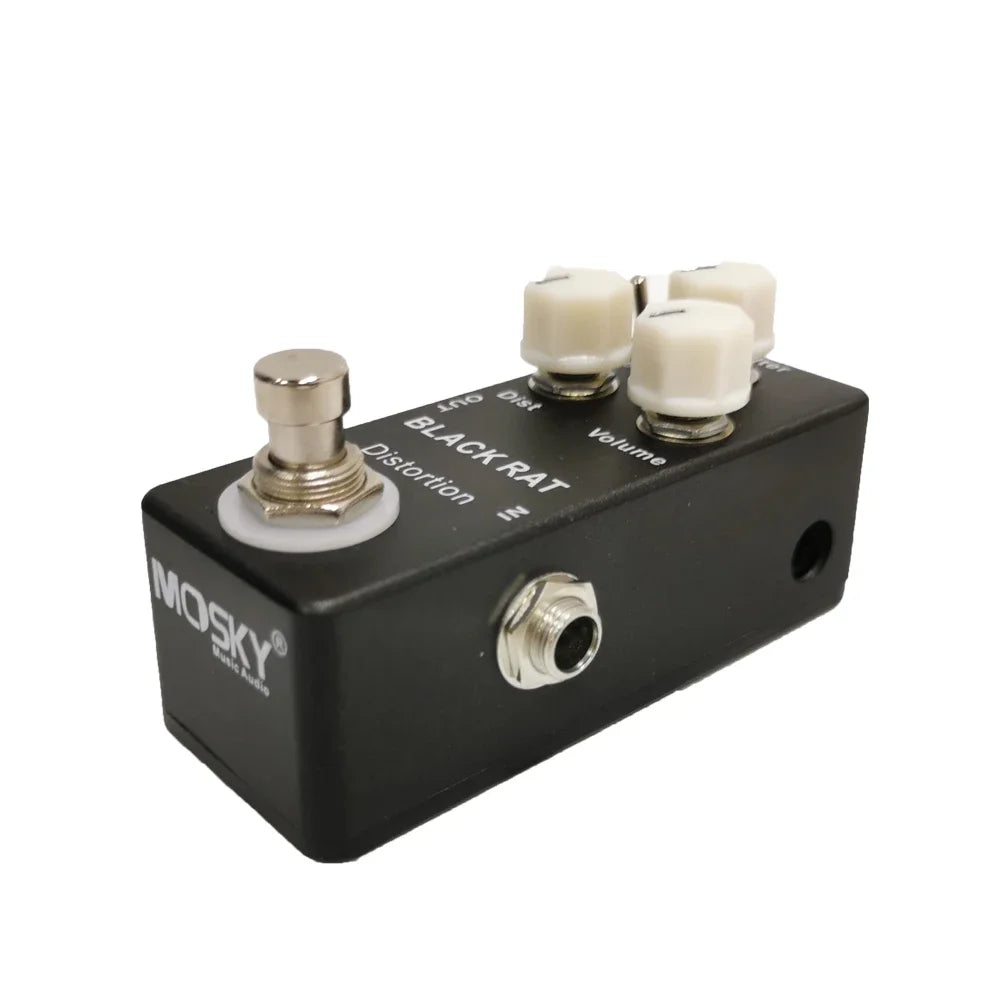 Pedal de Distorsión Mosky Black RAT – Clon Clásico True Bypass para Guitarra
