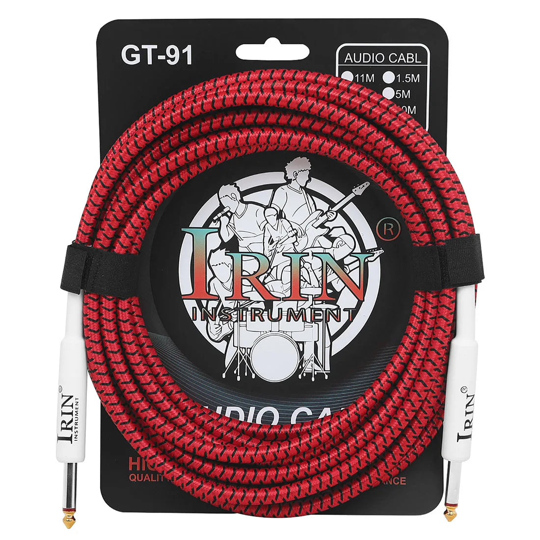 Cable de Guitarra IRIN Cobre Puro 6.35mm – 3/6/10M Anti-Ruido