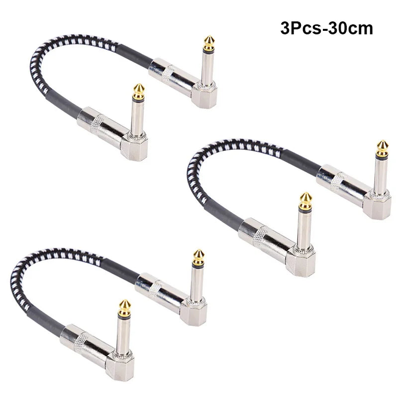 Cable Patch para Pedalboard 6.35mm – Trenzado, Bajo Ruido | 15 o 30 cm