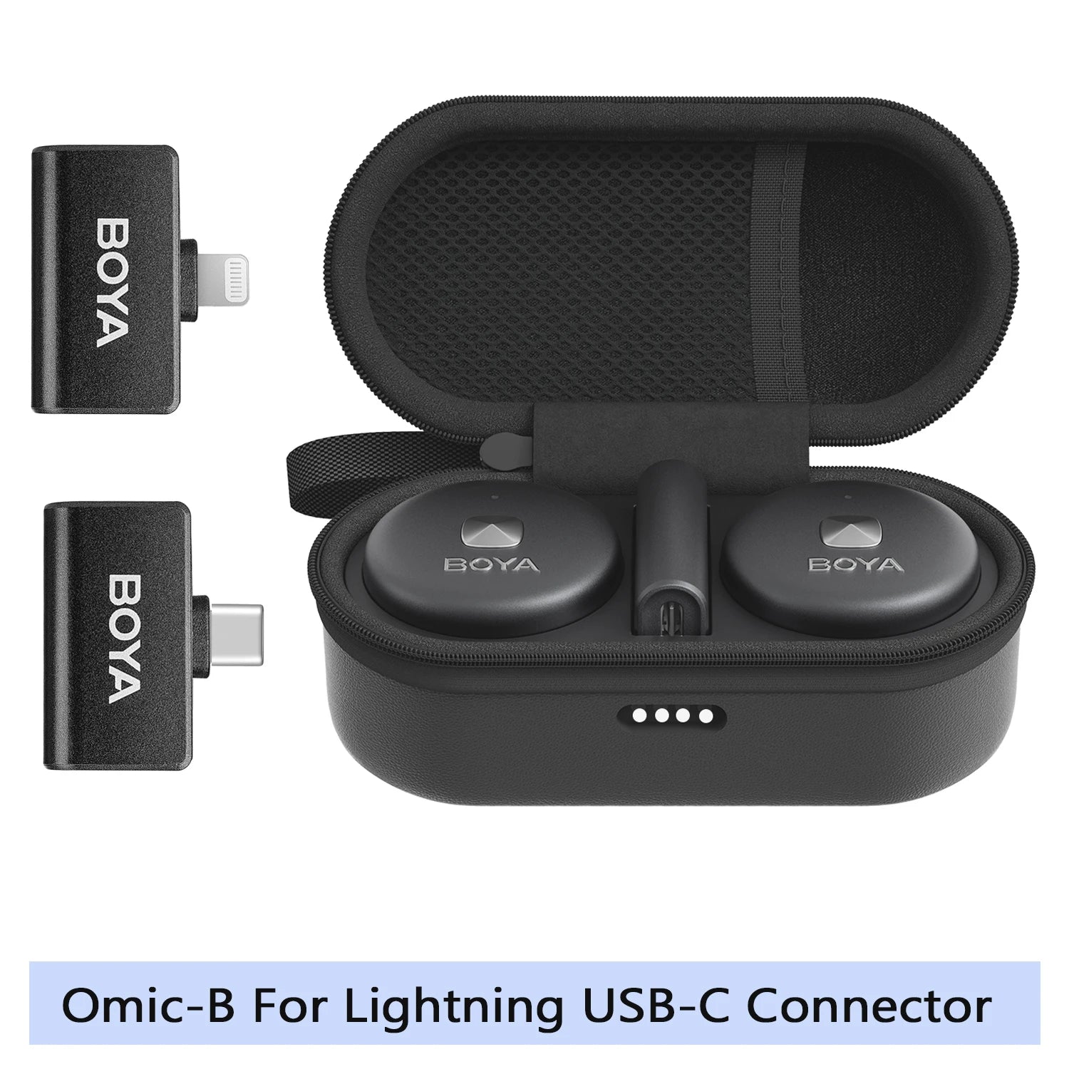 Micrófono Lavalier Inalámbrico BOYA Omic – iPhone, Android, USB-C