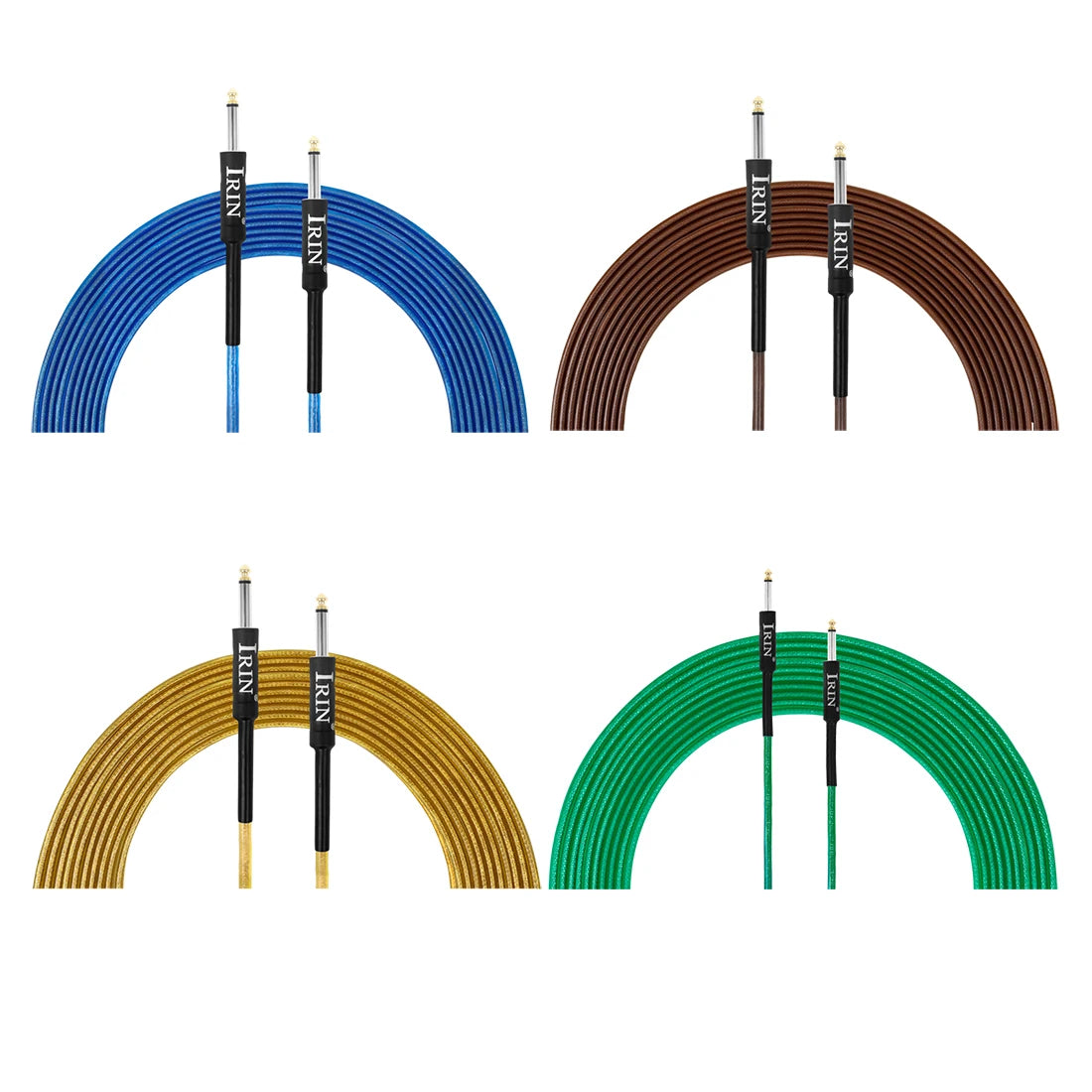 Cable de Guitarra IRIN Blindado 6.35mm – 3/6/10M Reducción de Ruido (GT-89)