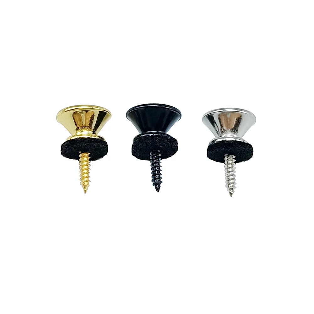 Botones de Correa Metal – 2 Unidades | Para Guitarra Eléctrica, Bajo y Ukulele | Multicolor