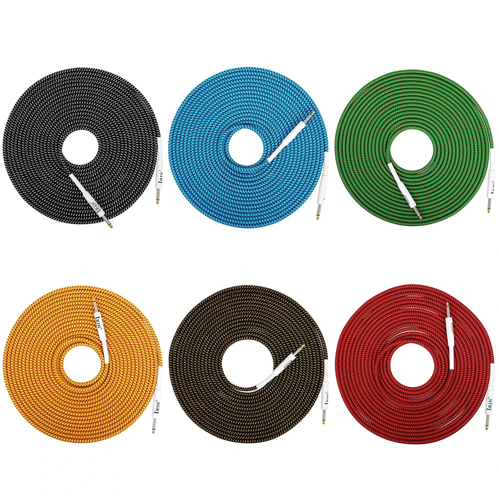 Cable de Guitarra IRIN Cobre Puro 6.35mm – 3/6/10M Anti-Ruido