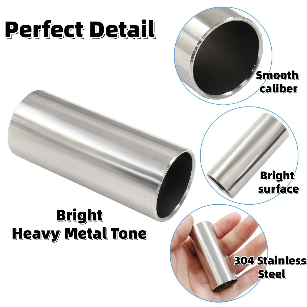 Slides Miwayer 60mm – Set 4 Piezas (Acero + ABS) para Guitarra Acústica y Bajo