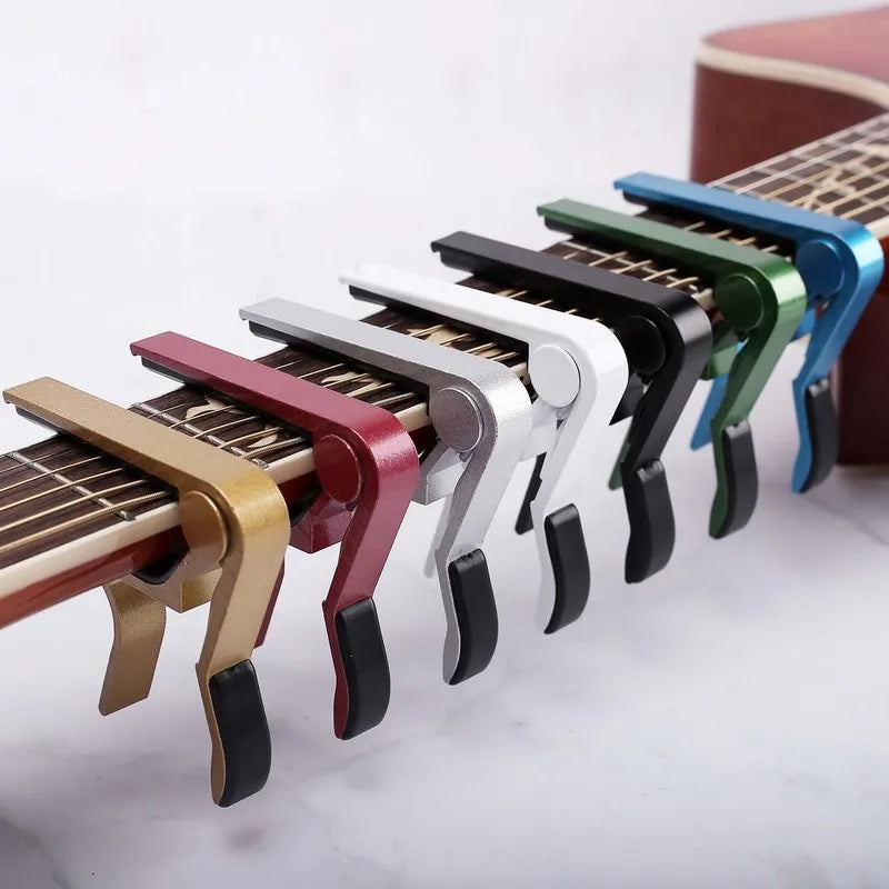 Cejilla Aluminio para Guitarra Acústica, Clásica y Eléctrica – Ajuste Rápido