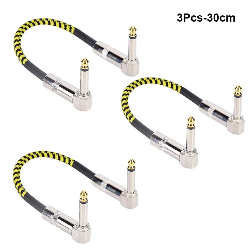 Cable Patch para Pedalboard 6.35mm – Trenzado, Bajo Ruido | 15 o 30 cm