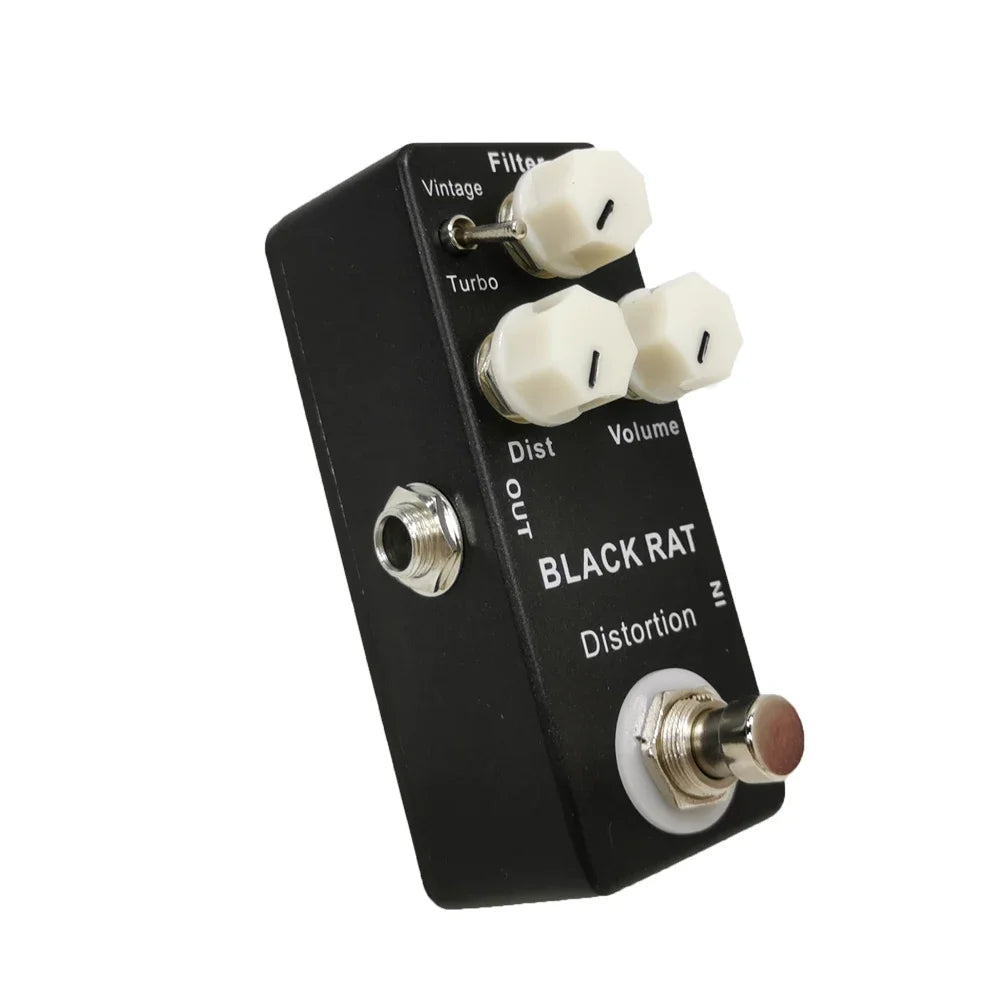 Pedal de Distorsión Mosky Black RAT – Clon Clásico True Bypass para Guitarra