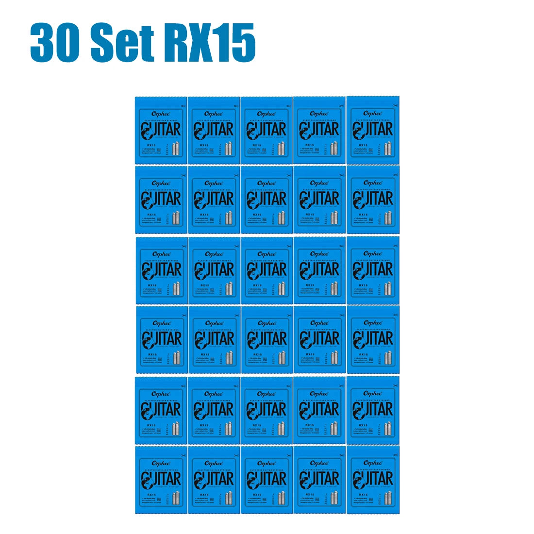 Cuerdas Guitarra Eléctrica Orphee RX Series – Acero Hexagonal | Pack 10 o 50 Sets
