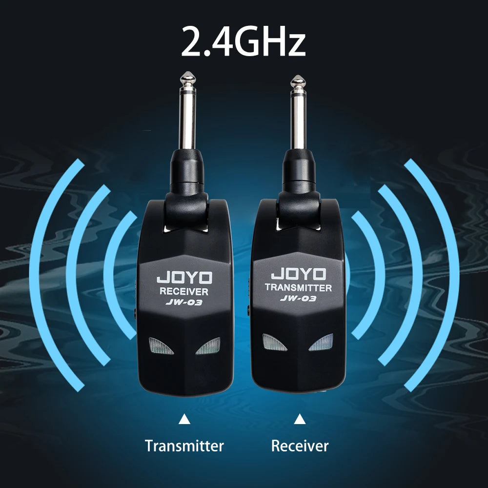 Sistema Inalámbrico para Guitarra JOYO JW-03 – 2.4GHz 48K/16bit para Guitarra y Bajo