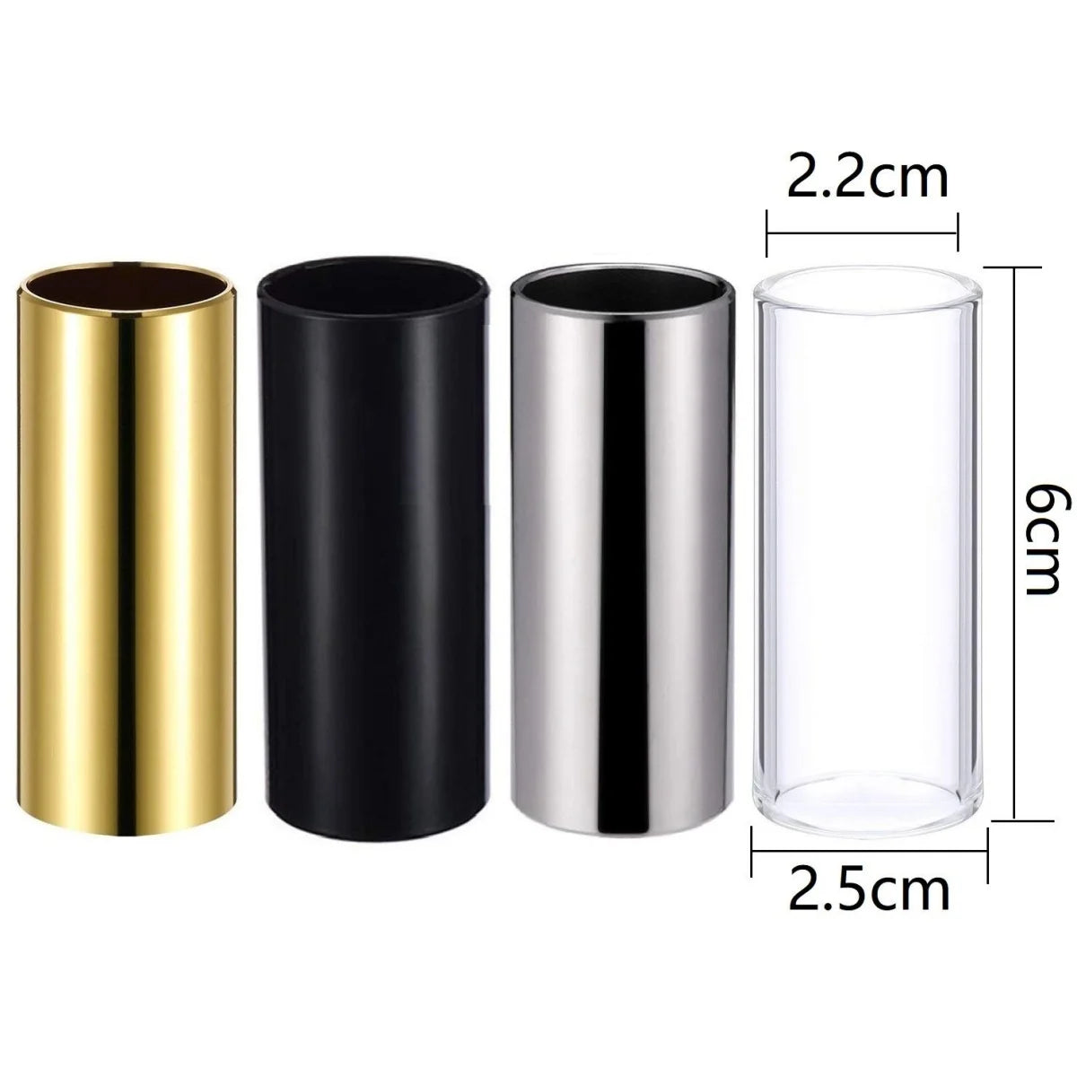 Slides Miwayer 60mm – Set 4 Piezas (Acero + ABS) para Guitarra Acústica y Bajo