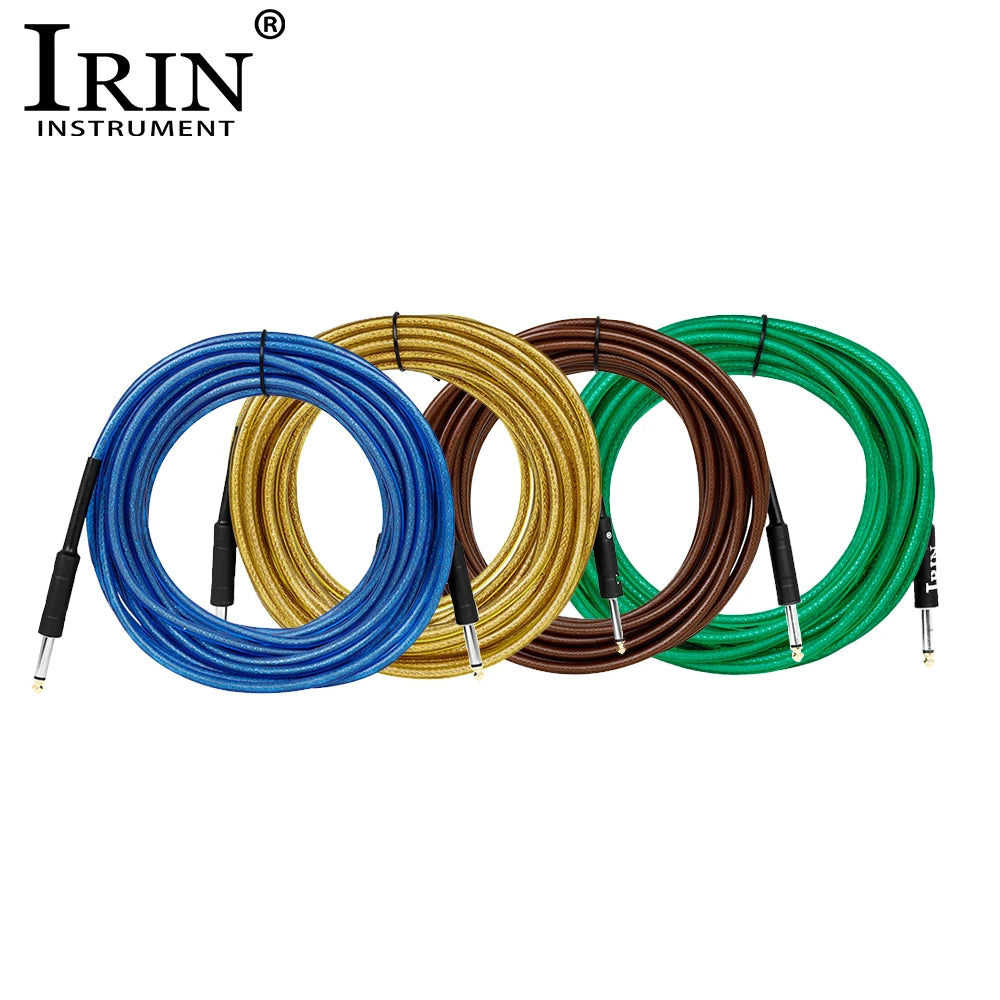 Cable de Guitarra IRIN Blindado 6.35mm – 3/6/10M Reducción de Ruido (GT-89)