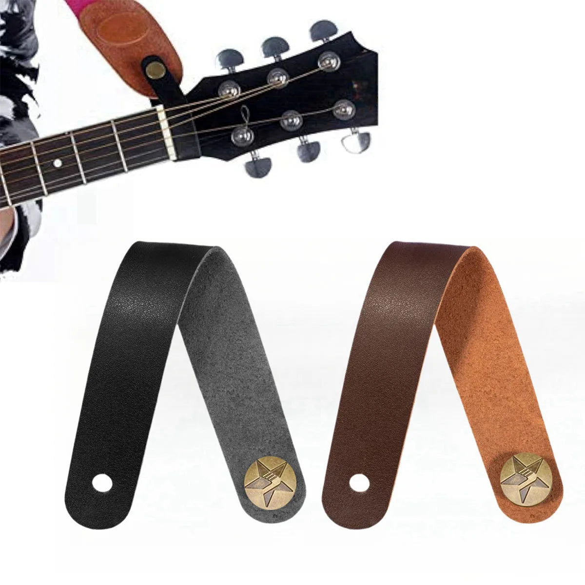 Adaptador de Correa para Clavijero Miwayer – Cuero | Guitarra Acústica, Clásica, Bajo y Ukulele